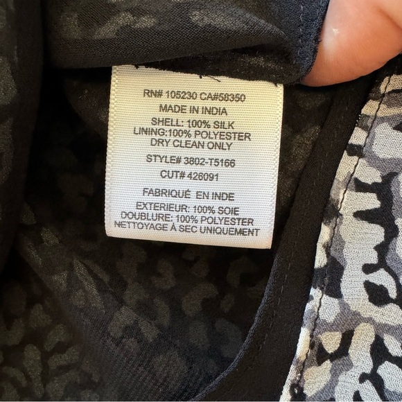 NWOT JOIE Beaded Halter neck Tank Top Sz XS black gray & white patterned chiffon - Picture 4 of 6